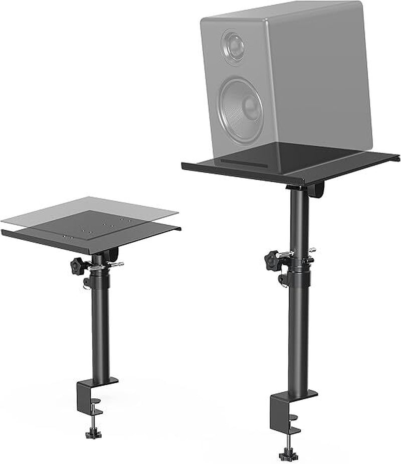 Studio Monitor and Speaker Stand,Clamp-On Desktop Speaker Stands,Height