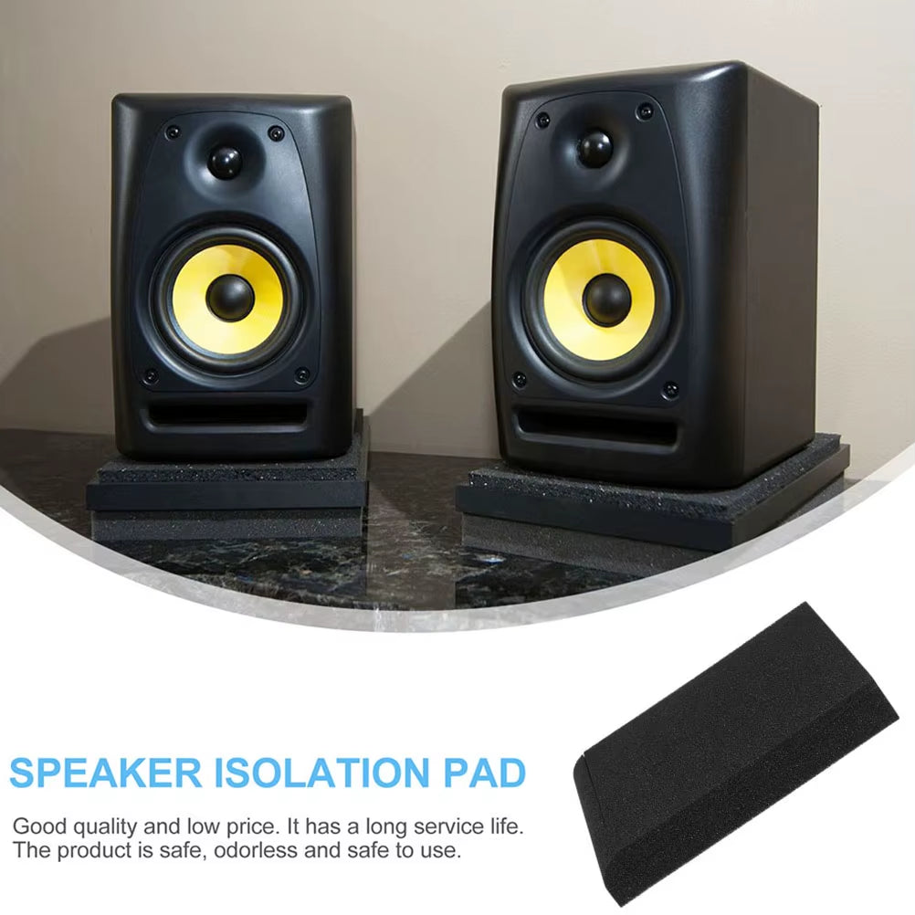 High-Density Speaker Isolation Cushion Sponge Pad Vibration Absorption Soundproof Mat for Studio Equipment Stand Accessory