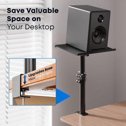 Studio Monitor and Speaker Stand,Clamp-On Desktop Speaker Stands,Height