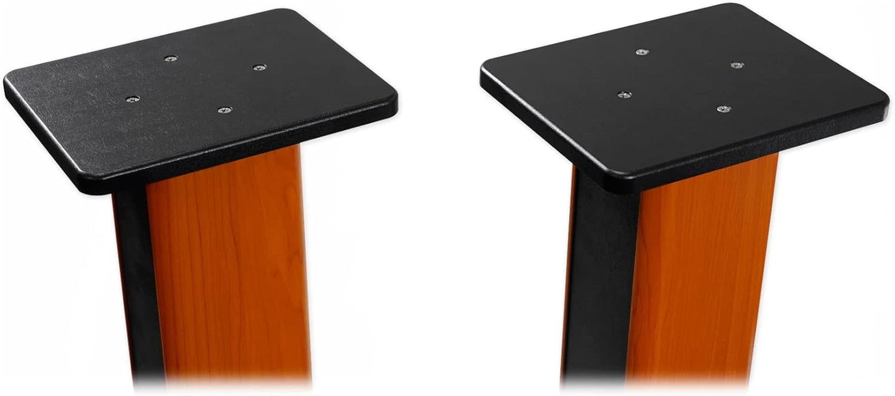 Pair RHTSC 36-Inch Bookshelf Speaker Stands, Surround Sound, 60 Lbs Capacity, Wood Construction, Isolation Pads, Spikes, Sand-Fillable, for Home Theater and Studio Audio