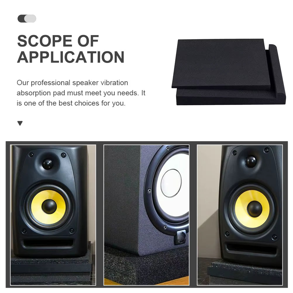 High-Density Speaker Isolation Cushion Sponge Pad Vibration Absorption Soundproof Mat for Studio Equipment Stand Accessory