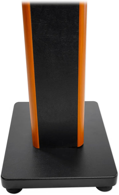 Pair RHTSC 36-Inch Bookshelf Speaker Stands, Surround Sound, 60 Lbs Capacity, Wood Construction, Isolation Pads, Spikes, Sand-Fillable, for Home Theater and Studio Audio
