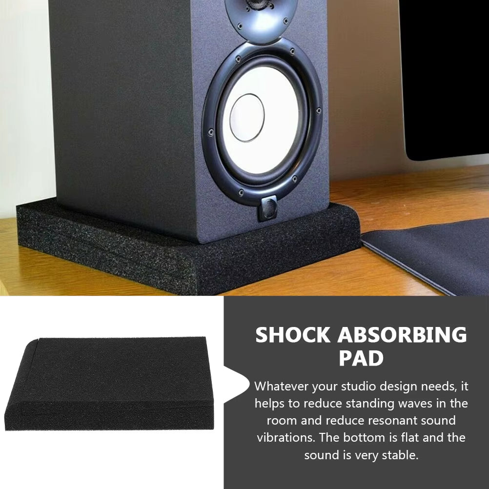 High-Density Speaker Isolation Cushion Sponge Pad Vibration Absorption Soundproof Mat for Studio Equipment Stand Accessory